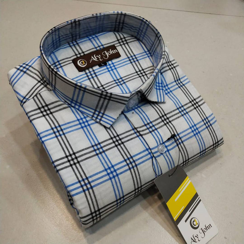 Men's Multicoloured Cotton Checked Long Sleeves Regular Fit Casual Shirt