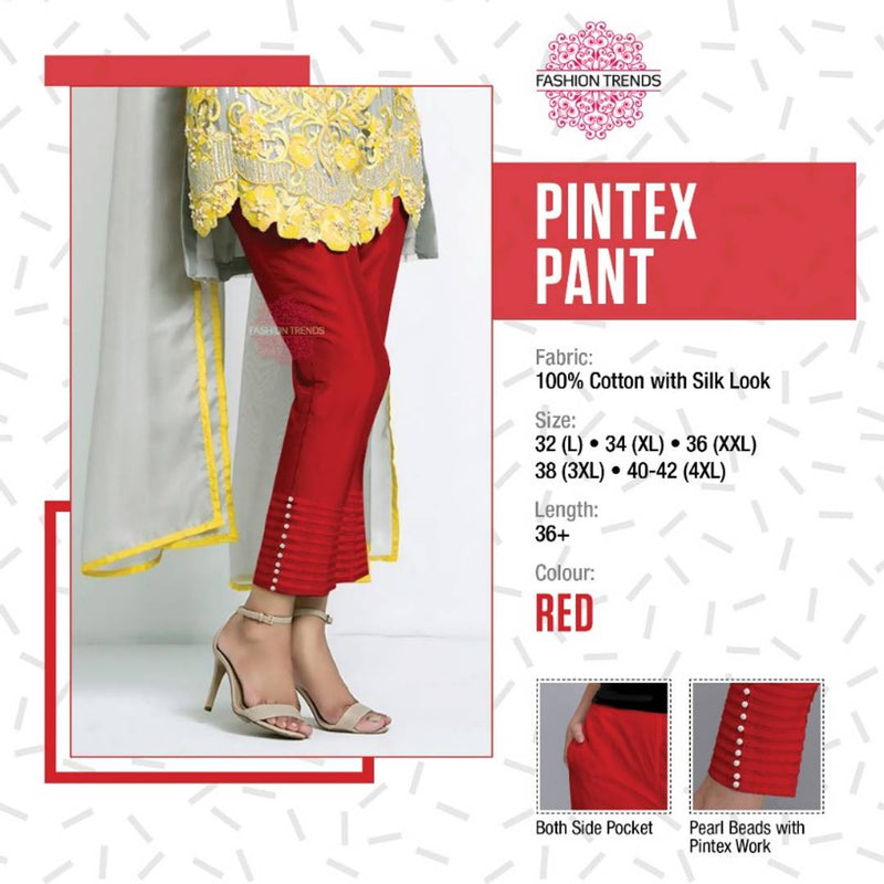 Cotton Silk Pintex Work with Pearl Beads Ethnic Pant