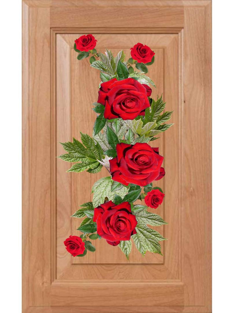 Beautiful Bunch Of Roses Wall Sticker Door, Window Decal Standard Size - (25 cm X 46 cm)