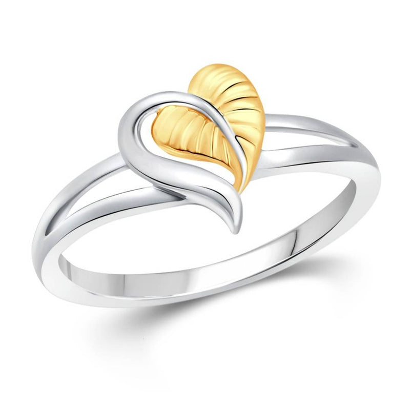 Exclusive Leaf Rhodium Plated AlloyRing for Women and Girls