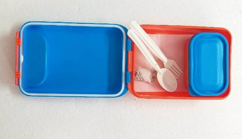 Amazing Colourful Printed Kids BPA Free Plastic One Lock School Easy Lunch Box