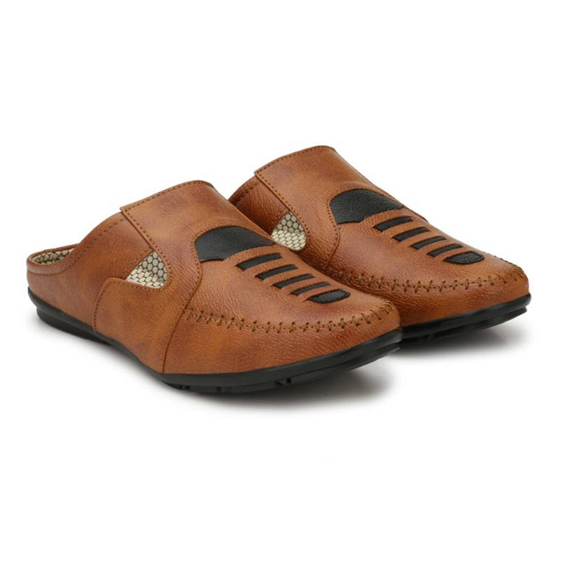 Tan Synthetic Stylish Sandals for Men