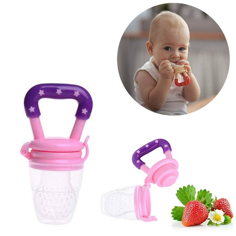 Food Nibbler Silicone Feeding Pacifier Baby Fresh Food Feeder Fruit Food Supplement Baby Feeding Tools for Toddlers and Infants - Pack of 1