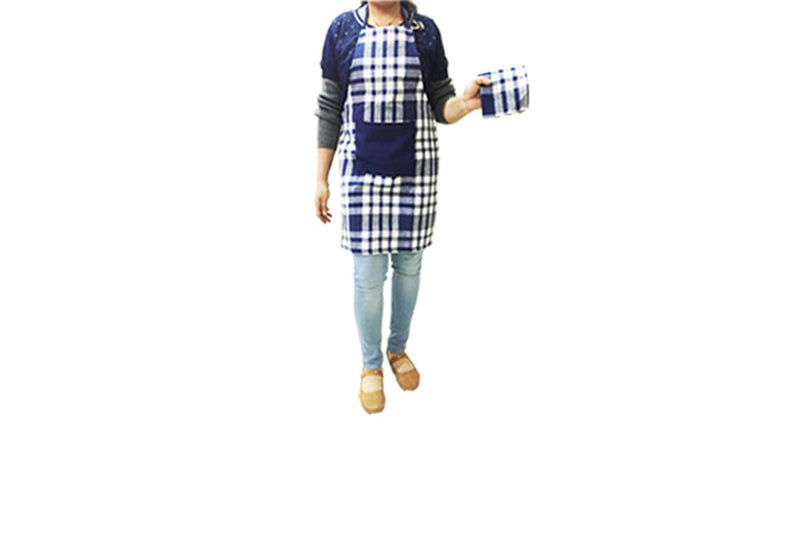 Elegant Cotton Apron and Napkin with non-woven back