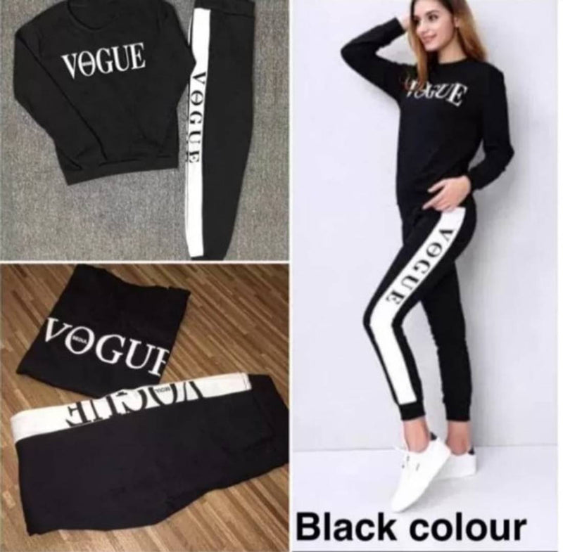 Fashionable Active Wear Cotton Lycra Top & Bottom Set