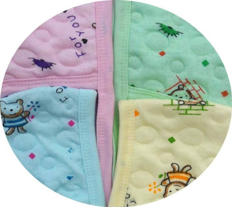 100% Soft Cotton New Born Baby Caps(Multicolor, 0-6 Months)-Pack of 3