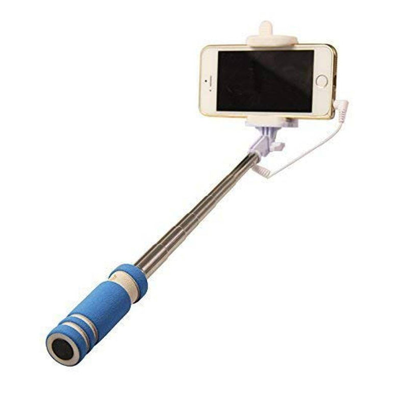 Selfie Stick With AUX Cable U.S.Traders Wired Self Portrait Monopod Holder (No Bluetooth & Charging Required) Suitable with Smartphones