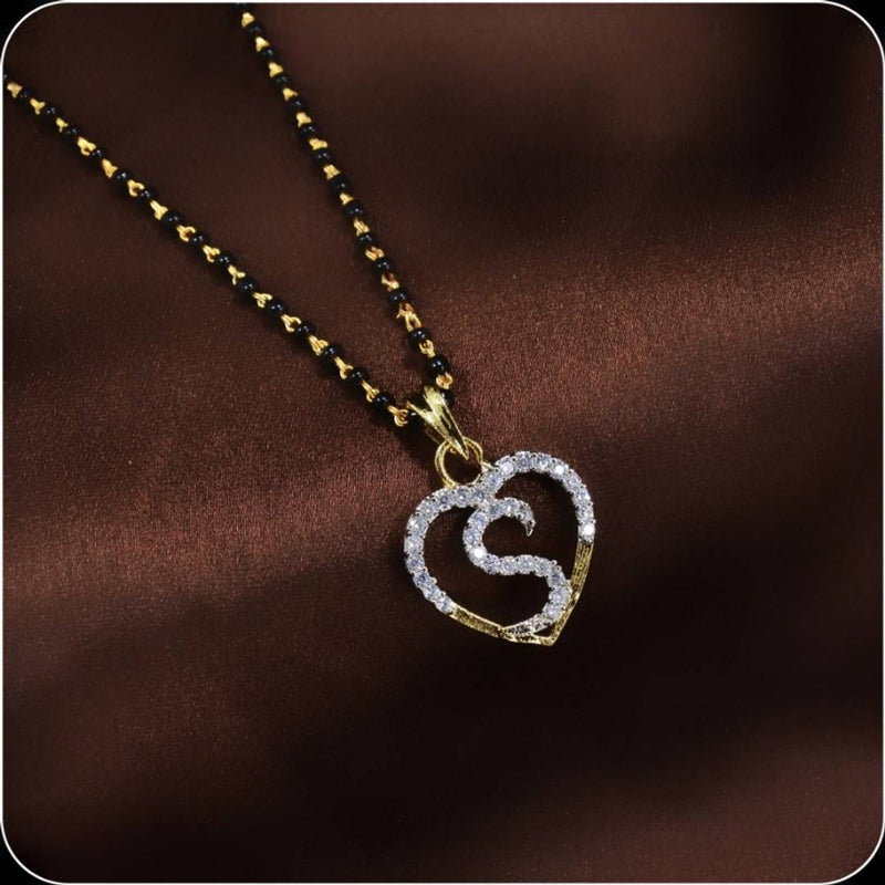 new trendy stylish intail letter S mangalsutra for womens