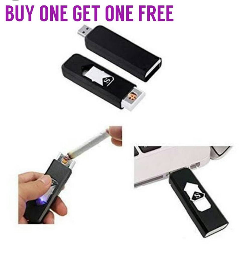 Rechargeable USB Cigarette Lighter (BUY 1 GET 1 FREE)-RANDOM COLOURS