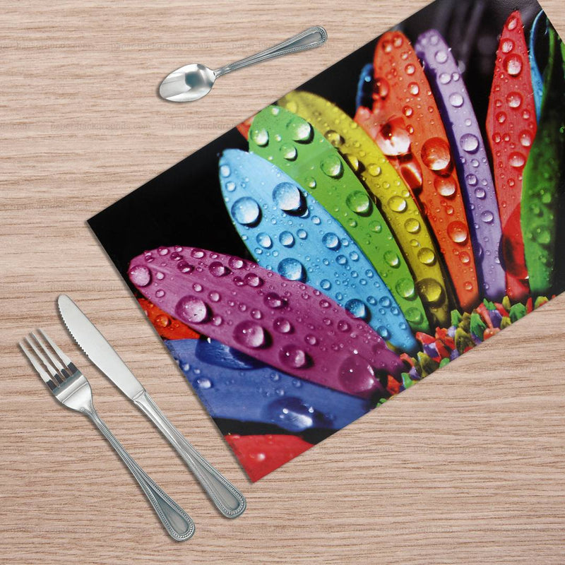 PVC Dining Table Kitchen Placemats(45X30cm, Multicolor) - Set of 6