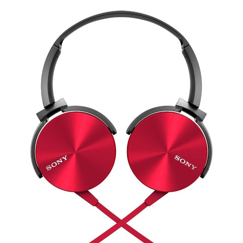 Sony Wired Headset with Mic (Red, Over the Ear)