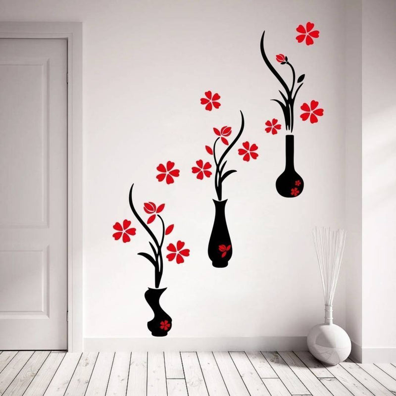 Beautiful Flower Pots Wall Sticker