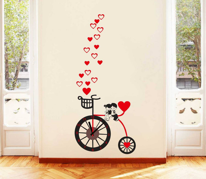 BeautifulTime bicycle and love heart Wall Sticker