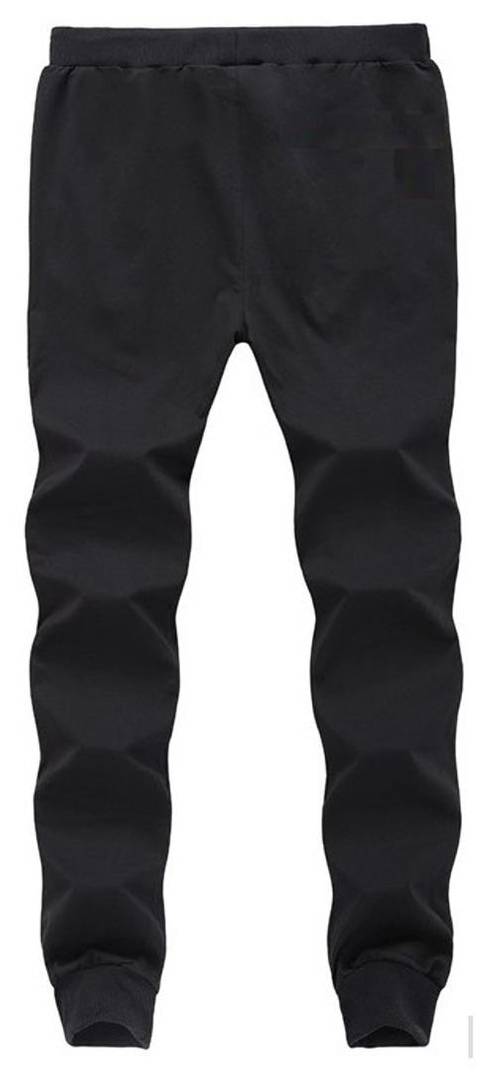 Men's Black Polyester Blend Self Pattern Slim Fit Joggers