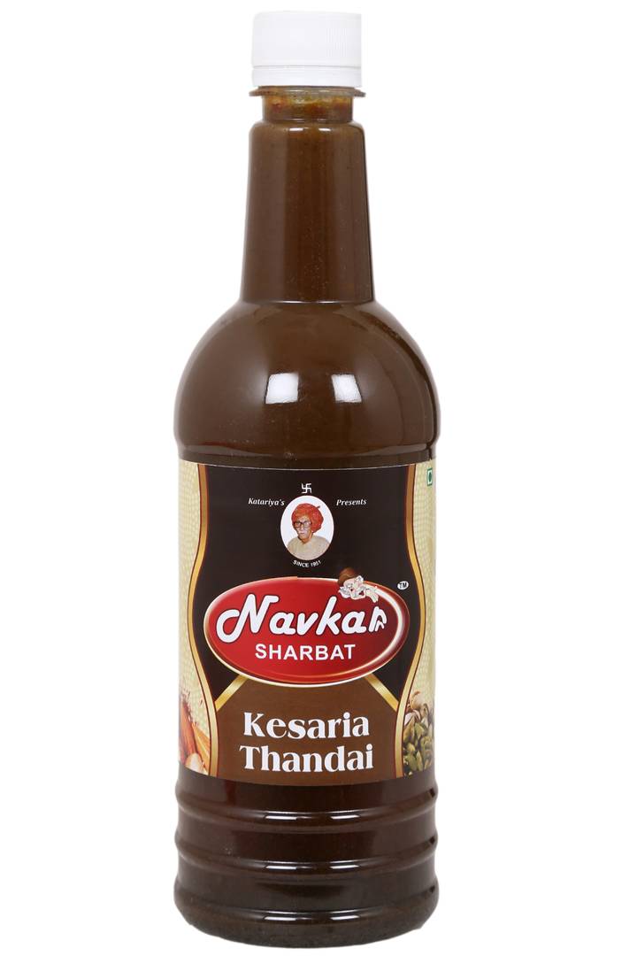 Navkar Kesar Thandai Syrup Sharbat 750ml