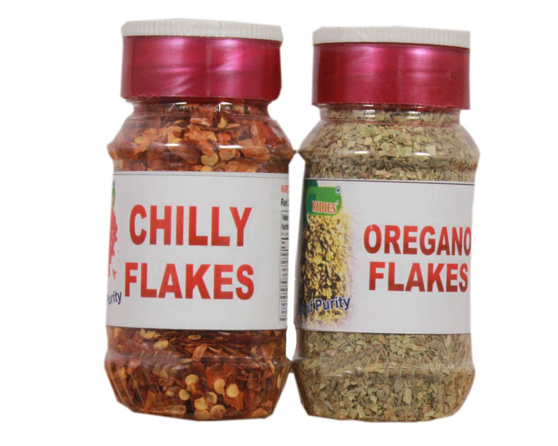 Ridies Combo Of Red Chilly Flakes - 40g + Oregano Flakes - 40g-Price Incl.Shipping