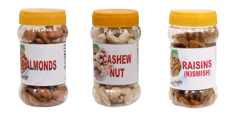 Ridies Combo Of Cashew,Almonds,Raisins Dry Fruit 100g Each