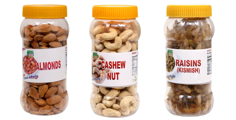 Ridies Combo Of Cashew,Almonds,Raisins Dry Fruit 250g Each