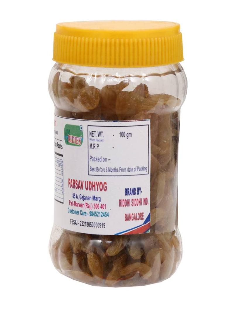 Ridies Raisins (Kisimish) Dry Fruit 100g-Price Incl.Shipping