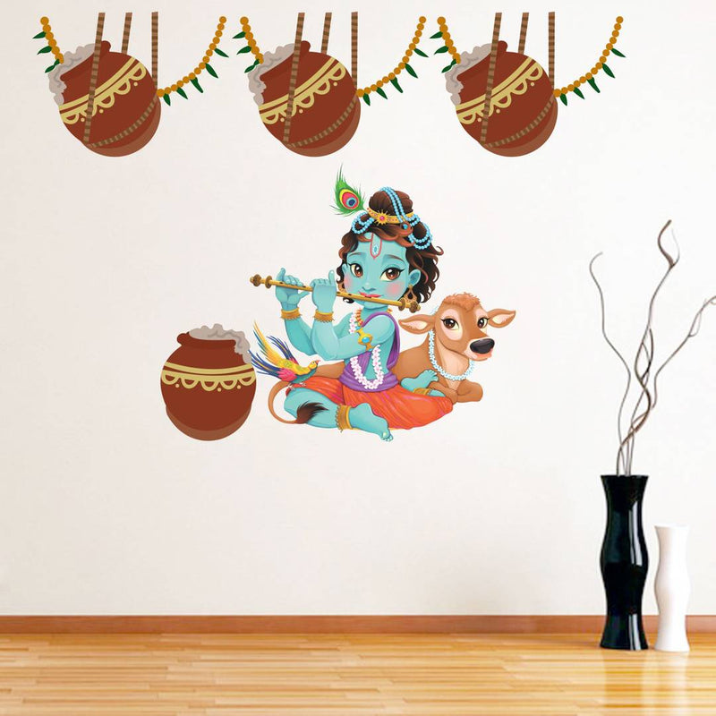 Krishna playing flute Wall Stickers