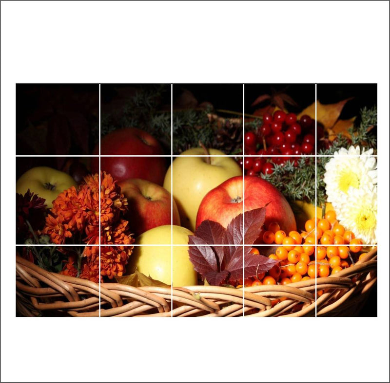Natural Fruits Wall Poster For Kitchen Wall Sticker (58 cm x 90 cm)