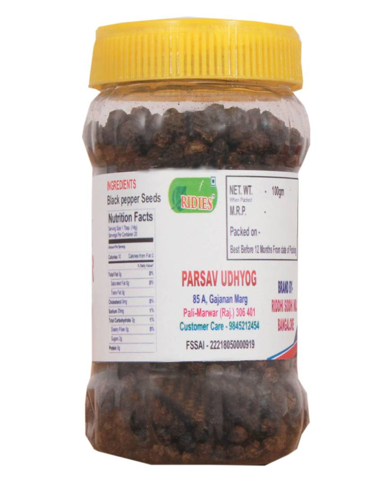 Pack of 2 Ridies Black Pepper Seeds (Kali Mrichi) ,100g