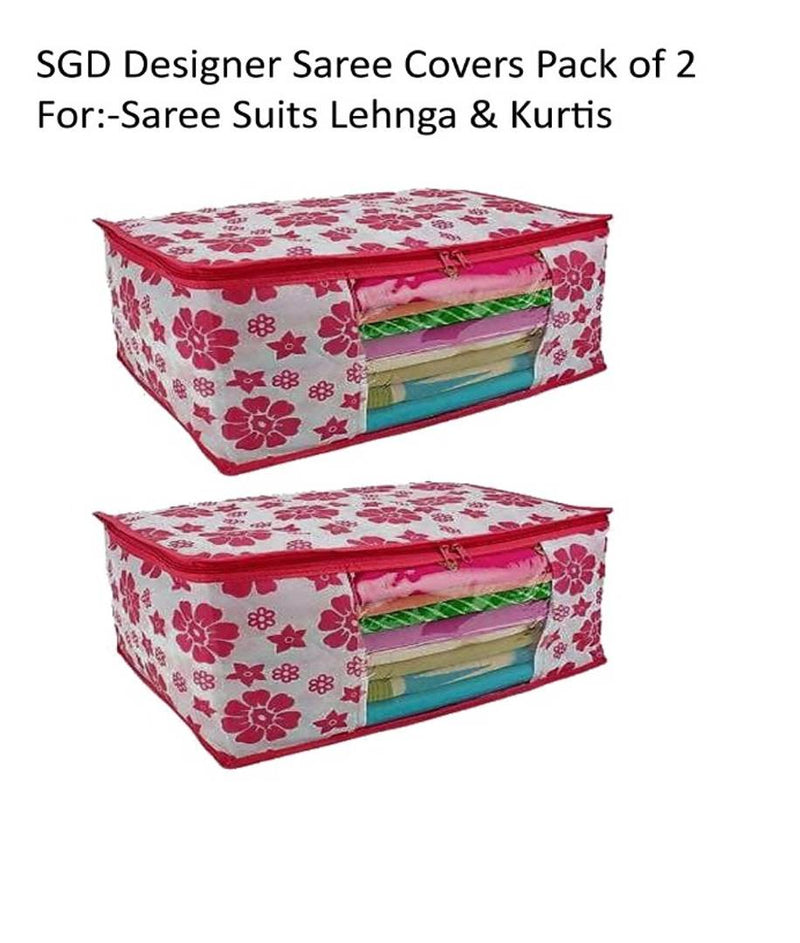 Saree Organizer Non-woven Cover (Pack of 2)