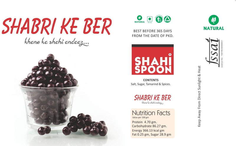 Shahi Spoon Shabri Ke Ber Churan,150gm-Price Incl.Shipping