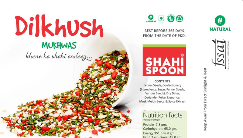 Shahi Spoon Dilkhush Mouth Freshener Mukhwas,150gm-Price Incl.Shipping