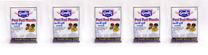 Pack Of 5 Gandhi Pani Puri Masala 250g (50g X 5)-Price Incl.Shipping