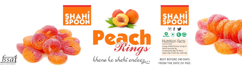 Shahi Spoon Peach Rings Candy,120gm