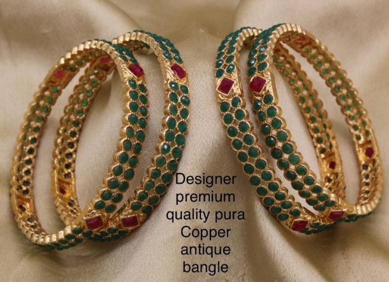 Gold Plated Designer Traditional Bangle Set For Women