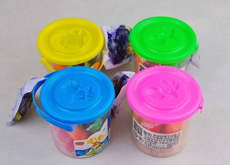 Play Dough  / Doh  Mini Bucket Modeling Clay with 10 Colors , Roller , Knife and 1 Mould
