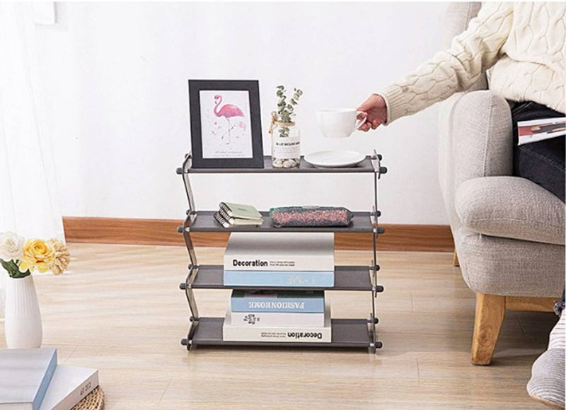 Z-Type Shoe Rack Portable Foldable 4 layer Shoe Stand Organiser for Home and Office