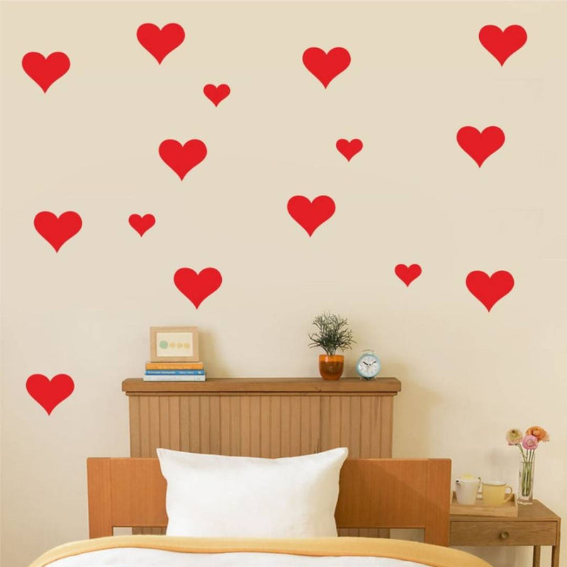 Premium Red Hearts Wall Sticker