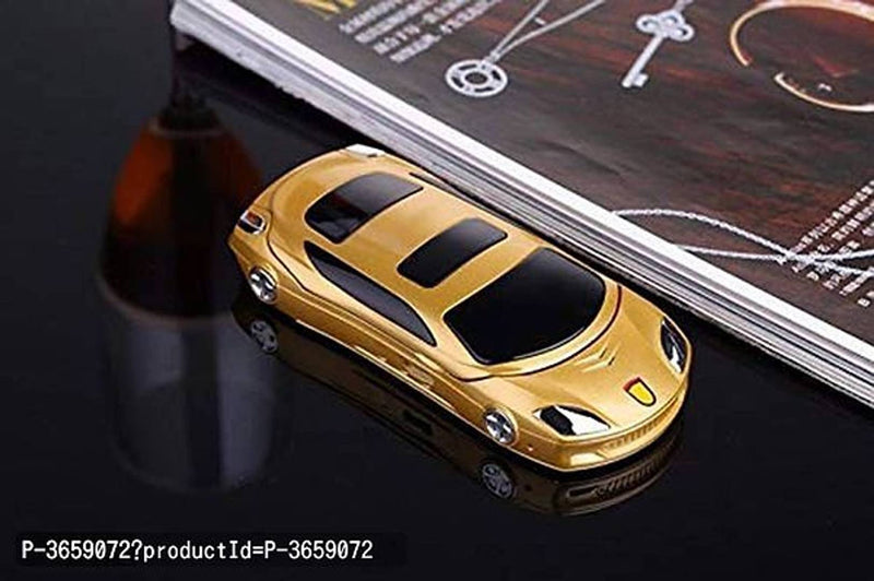 Ringme R1 Car Design Keypad Flip Phone with Dual Sim | 0.08mp Camera Mp3 Player (Gold)