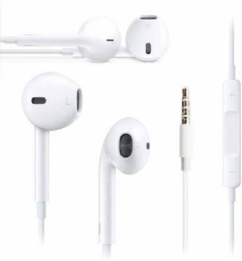 Stylish White High Bass in-ear Wired Headset with Mic