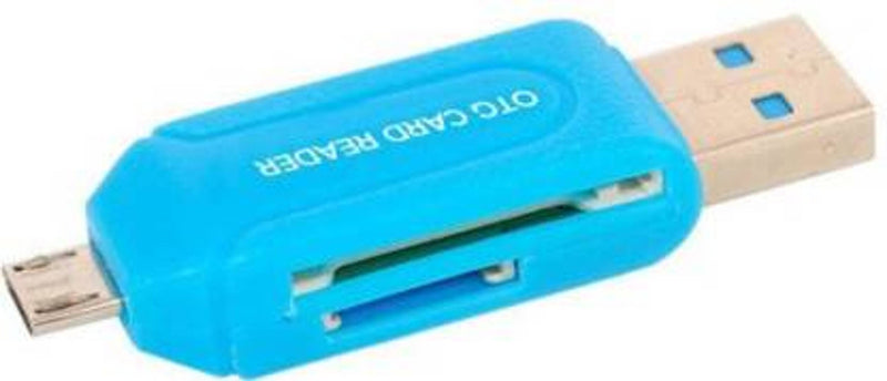 Apro OTG Micro SD + TF Card Reader Blue