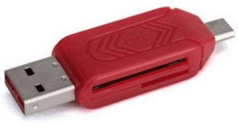 Apro OTG Micro SD + TF Card Reader Red