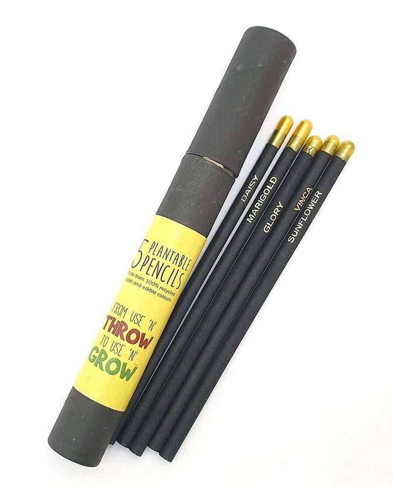 Pack Of 5 PCS Jnt Plantable eco friendly Premium Black pencils(pack of 5 pencils)