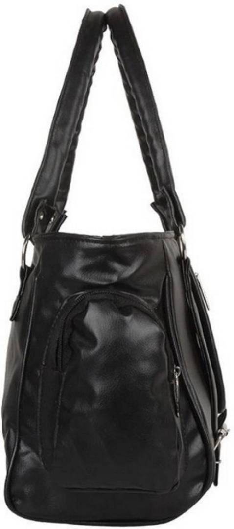 Black PU Handbag With 2 Compartment stylish choice