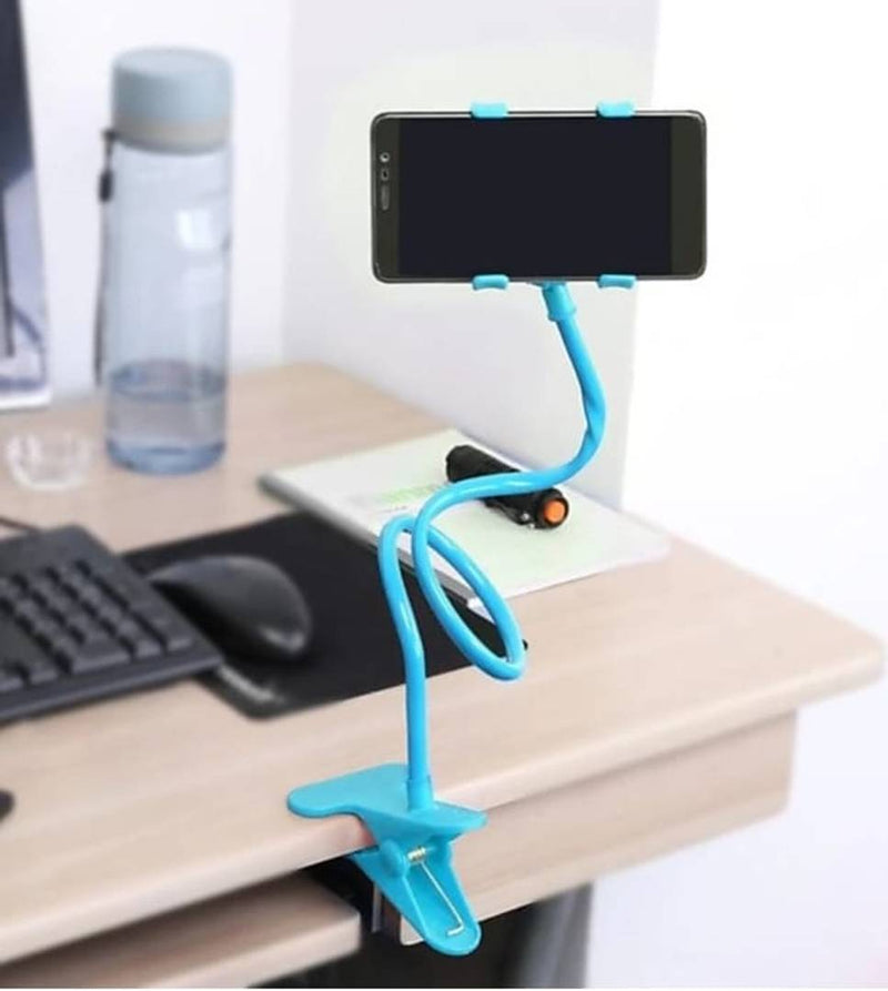 Cell Phone Holder, Universal Mobile Phone Stand, Lazy Bracket, Long Flexible Clip Mount For Smartphones In Office, Bedroom & Desktop (Assorted Colour)