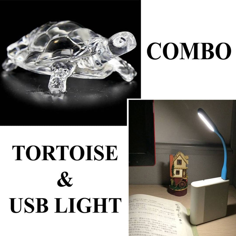 Xclusive Plus Combo Of Crystal Fengshui Tortoise & USB Light