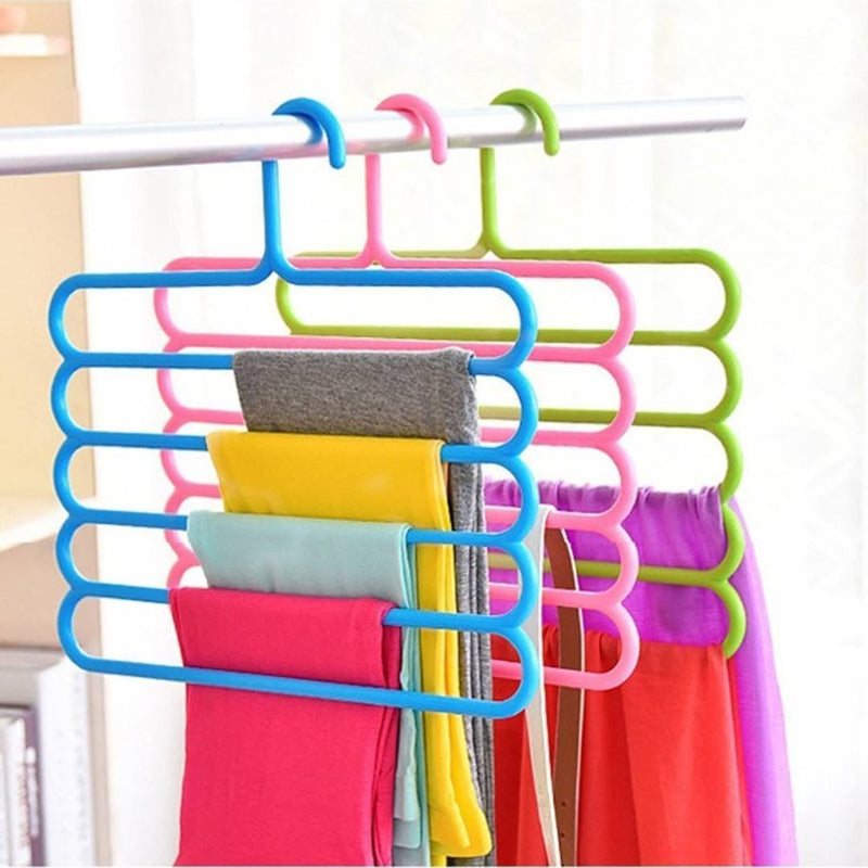 COLLISION Wardrobe Space Saver Folding Hangers,Hangers for Clothes Pack of 6