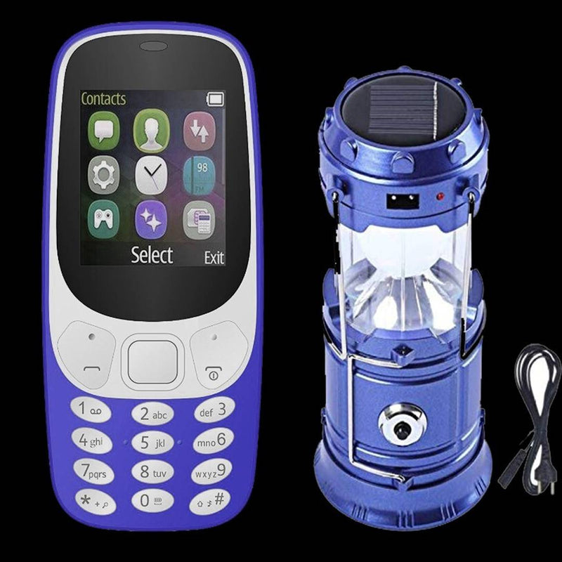 Multimedia Dual  Sim Mobile And Solar Powered Rechargeable LED Lantern Combo