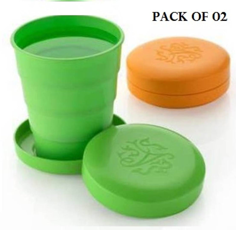 Unbreakable Magic Cup/Folding Glass/Pocket Glass for Traveling/Picnic Glass Set  (300 ml, Plastic)