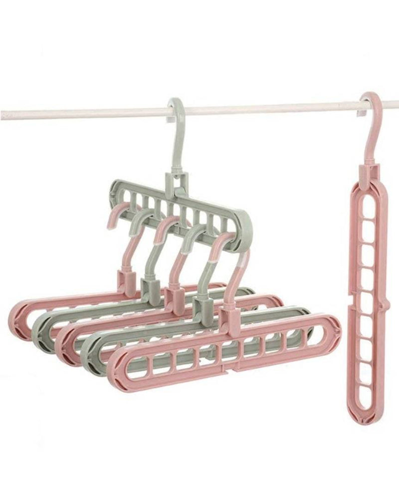 Multi-Function Storage Rack Magic Rotating Anti-Skid Folding Drying Rack Portable Hanging Household Wet and Dry Clothes Hanger Closet Hook Pack of 6