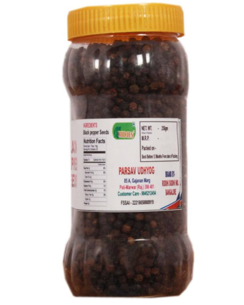 Ridies Black Pepper Seeds (Kali Mrichi) ,250g