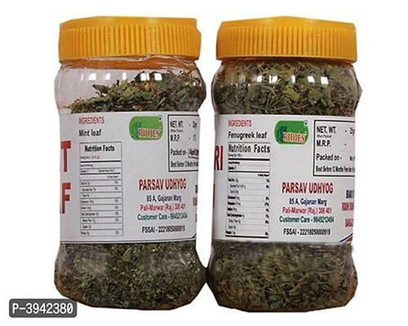 Ridies Combo of Kasoori Methi Flakes ,25g + Mint Leaf Flakes (Pudina) ,25g-Price Incl.Shipping