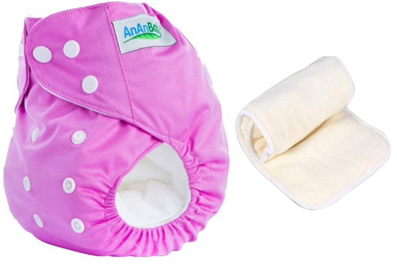 Baby Washable Reusable Adjustable Titch Button Cloth Diaper With 3 layered Microfiber Insert